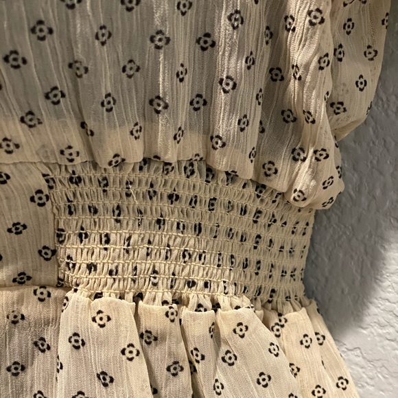 SOLD! Poetry Tan and Black Blouse - Picture 3 of 6